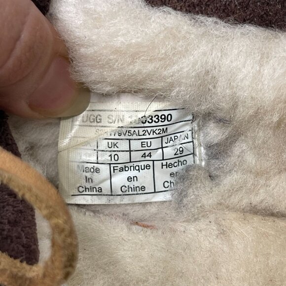 UGG #1003390 Men's Brown Olsen Fur Slippers Slip On Sheepskin Shoes Size 11 - Picture 6 of 16